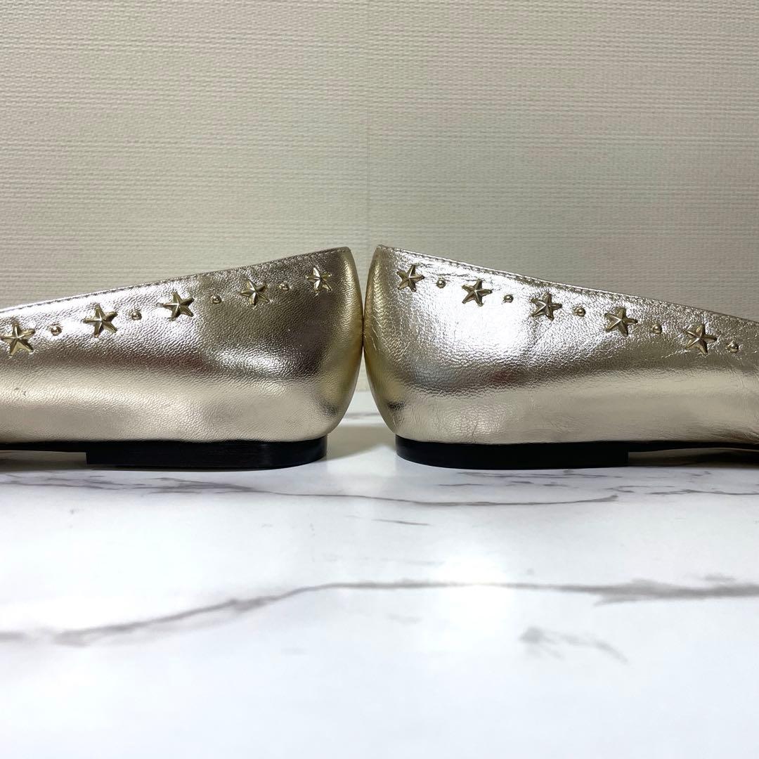 80%OFF‼️8/24まで!新品JIMMY CHOO 38.5ALINAゴールド - メルカリ