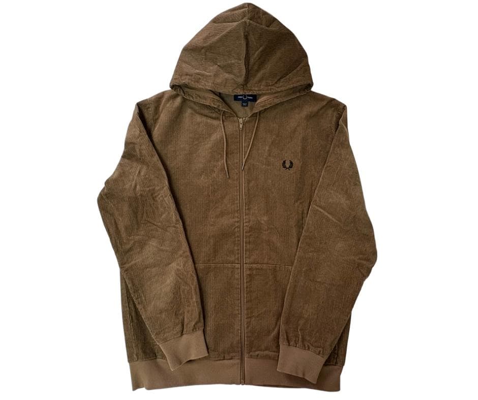 フレッドペリー FRED PERRY コーデュロイ トラックジャケット ブラウン
