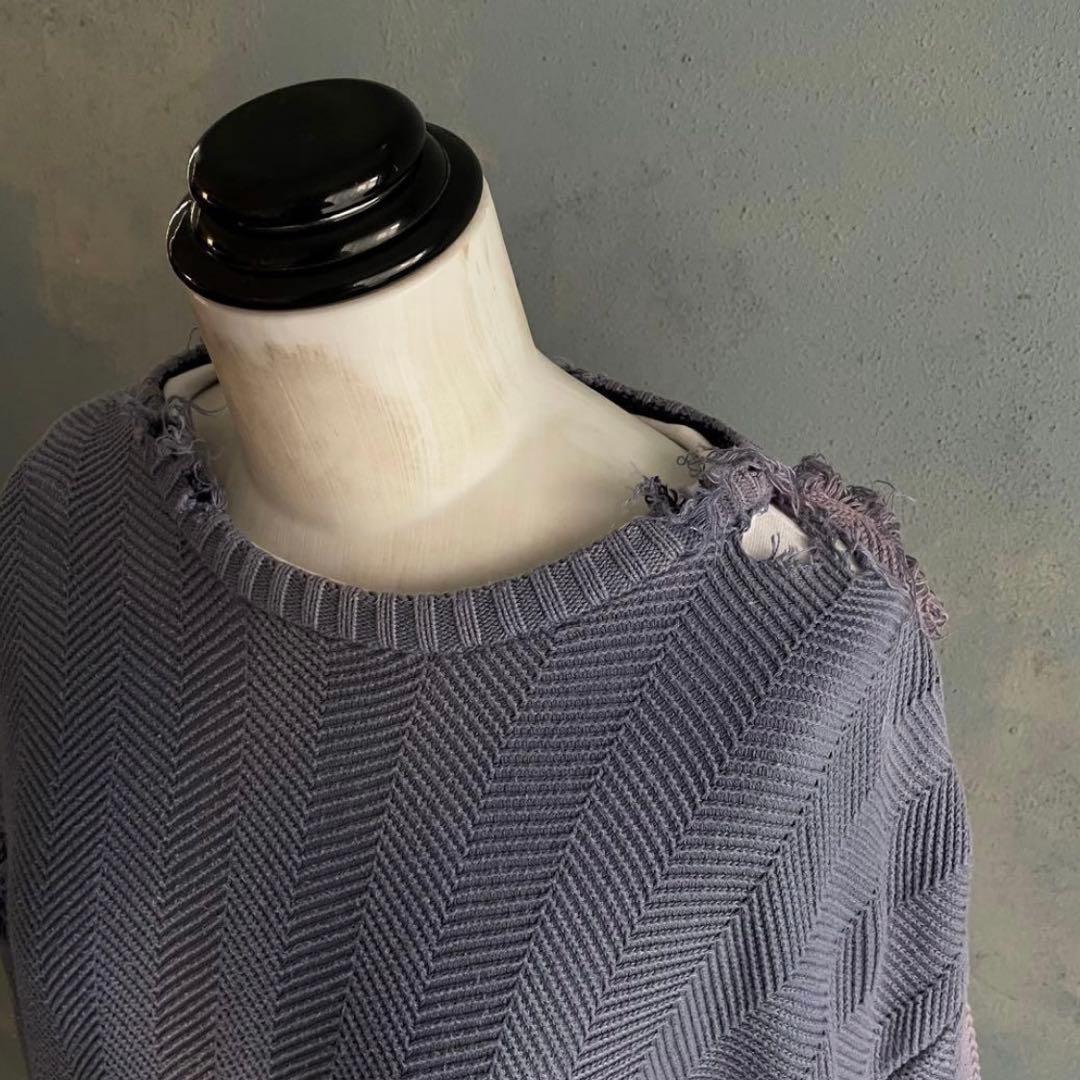 90's “chaps “ゆるダボ”フェード“broken boro knit