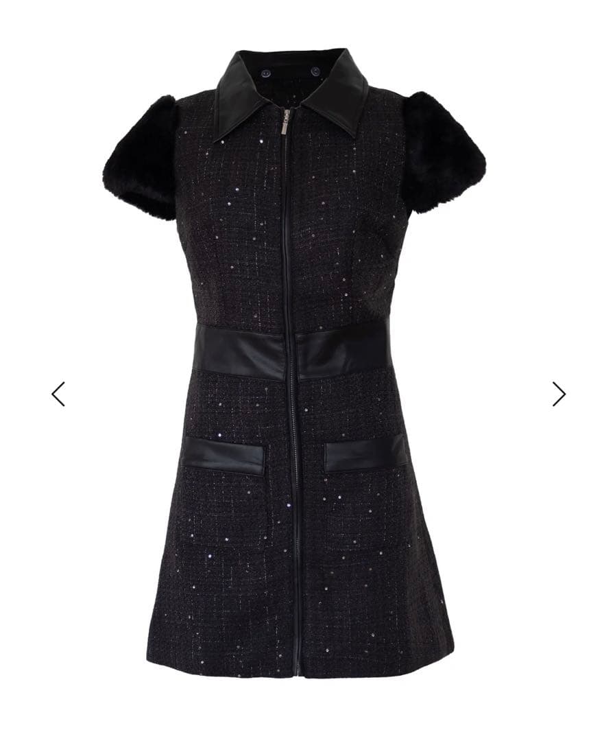 新品タグ付 Randy 2wayカービーツイードワンピース ブラック M - メルカリ