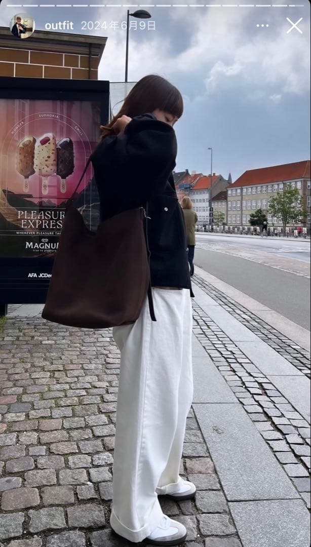 ARKET アーケット スエードバッグ brown