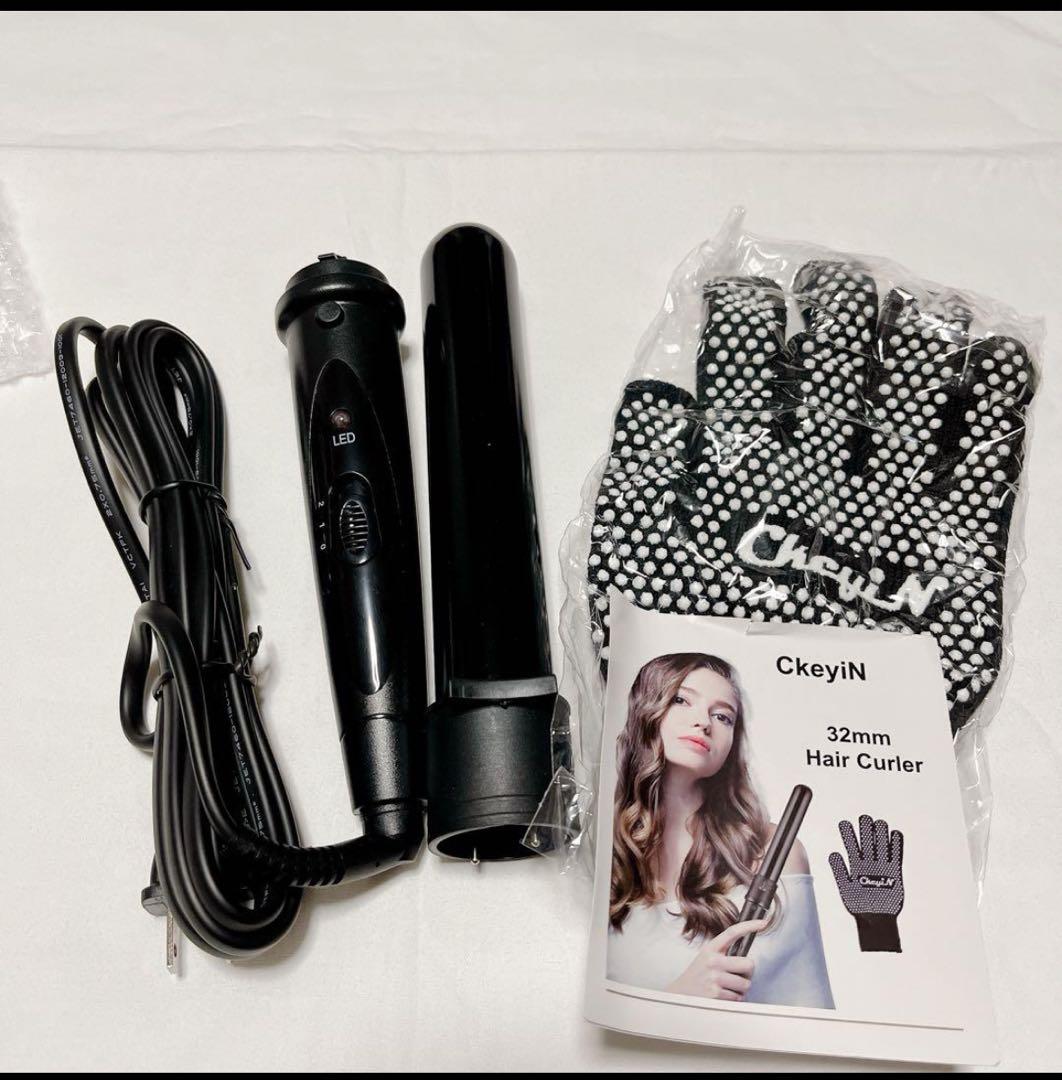 CkcyiN ヘアアイロン コテ カール ブラック 32mm - メルカリ