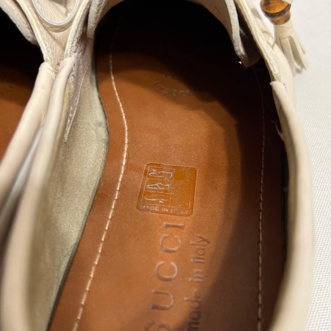 GUCCI ドライビングシューズ ローファー バンブータッセル 25.5cm