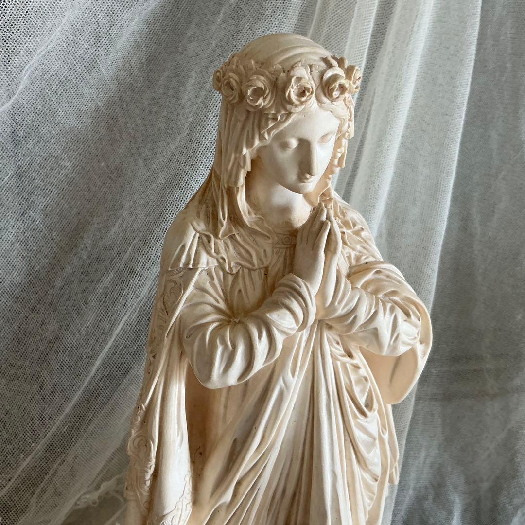 19世紀 フランスアンティーク 美しい聖母マリア像 大きめサイズ 検
