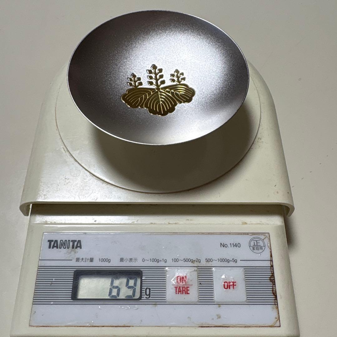 銀杯 大阪高島屋謹製 銀杯 205g 三重盃 純銀 松下電器 創業50周年 共箱付き