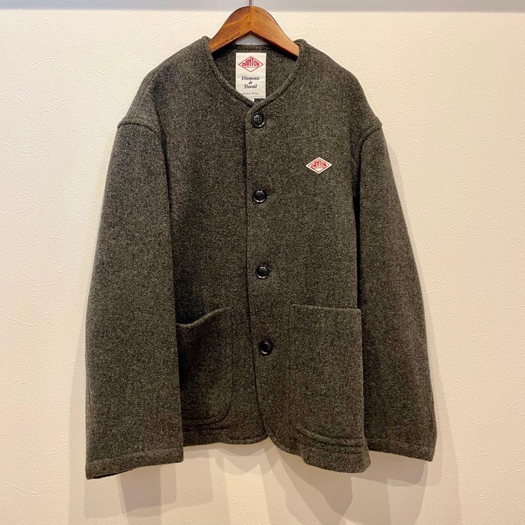 定価2.6万 ダントン DANTON ノーカラーコート ウールモッサ - メルカリ