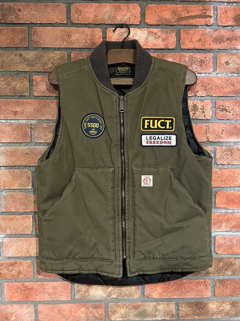 FUCT SSDD ファクト ワークベスト FUCT ファクト SSDD 『 LEGALIZE FREEDOM 』 VEST BLACK 3521 ( ダック