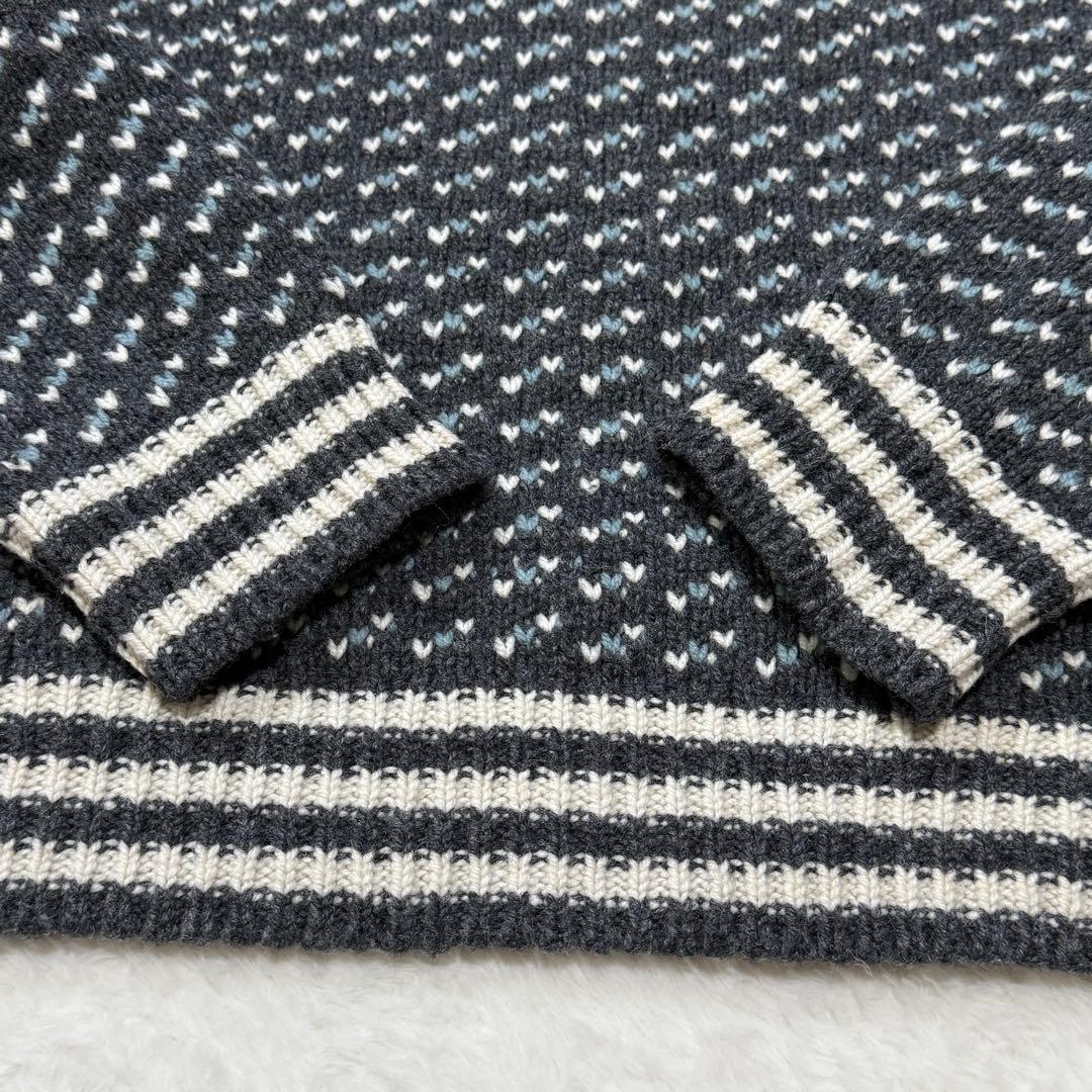 希少カラー L.L.Bean ラムズウール バーズアイ ニット セーター