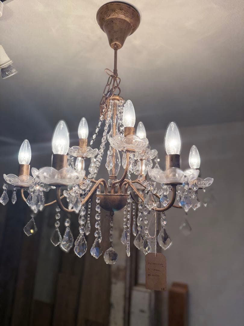 【展示品】クラシックシャンデリア 9灯 クリスタル装飾 楽天市場】シャンデリア ジュエル 9灯 ホワイト/アンティークブラック