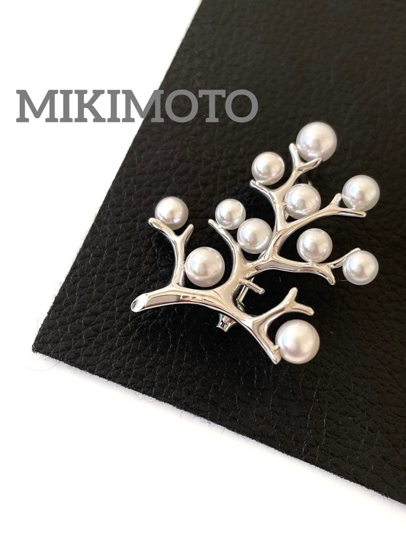 美品 MIKIMOTO ミキモト 幸福の木 ブローチ アコヤパール 真珠 - メルカリ