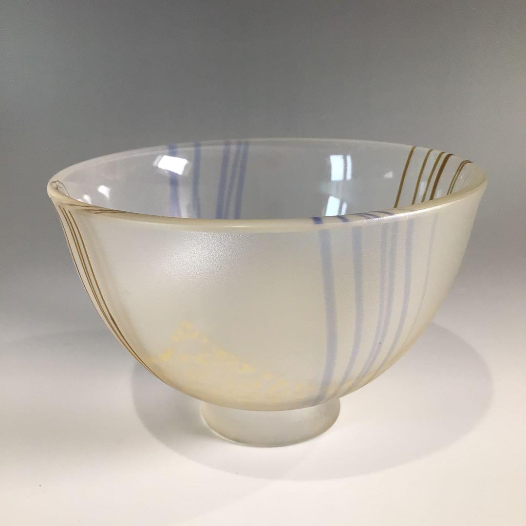 P674 茶碗 『堀口幸子造』『金箔麦藁手』『瑠璃茶碗』 義山茶碗 共