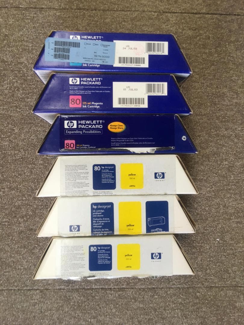 純正】HP DesignJet インクカートリッジ80セット【6本】