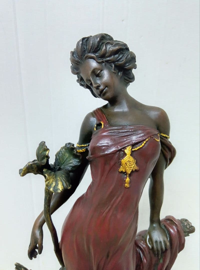 ブロンズ像花の精　 アール・ヌーボー様式