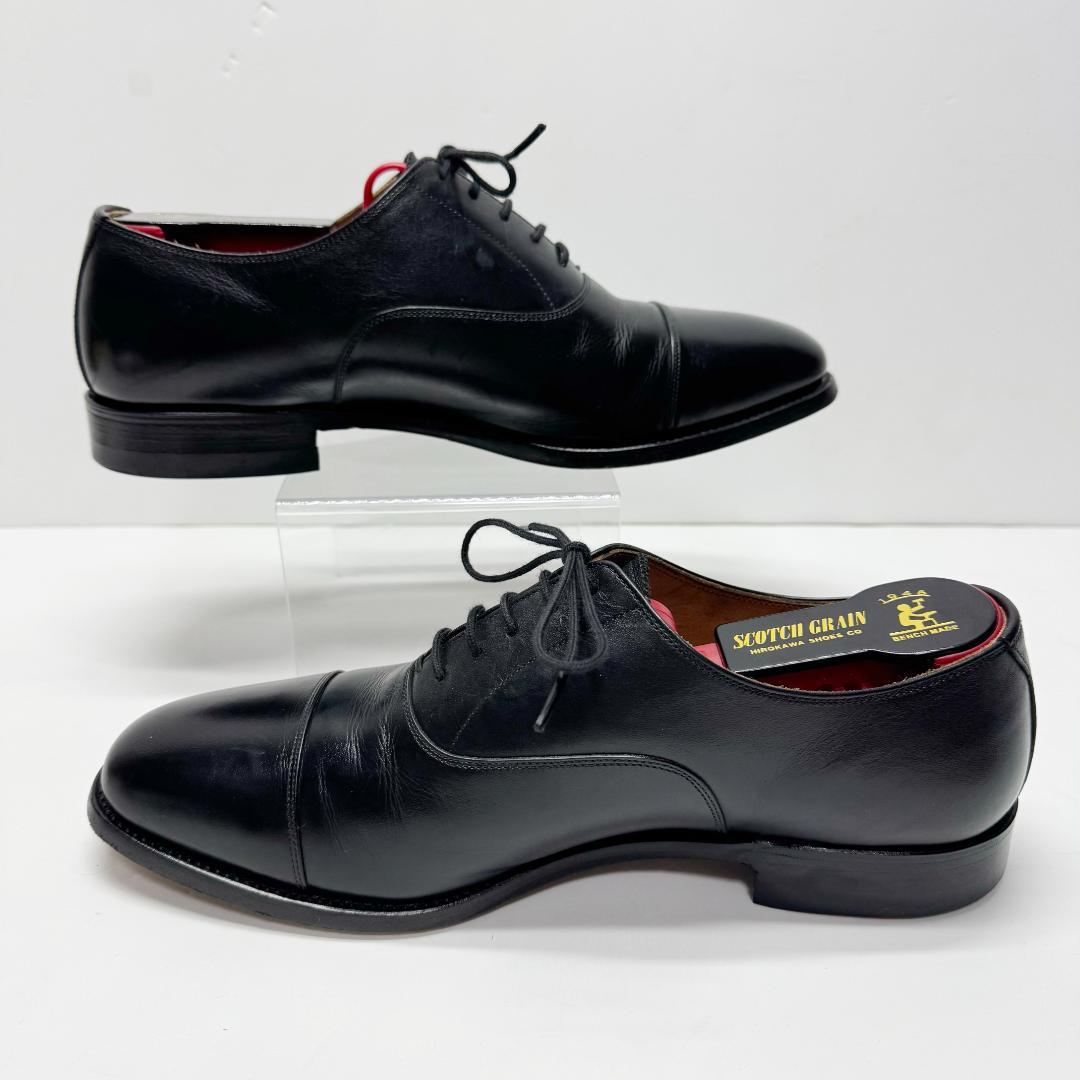 美品 スコッチグレイン 24.5cm 3526 ストレートチップ 黒