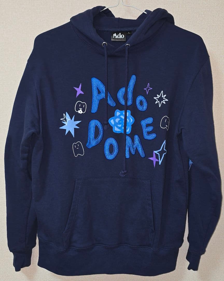 Ado　よだか　ファッショナブルパーカー　L ネイビー Ado よだか ファッショナブルパーカー L ネイビー - メルカリ