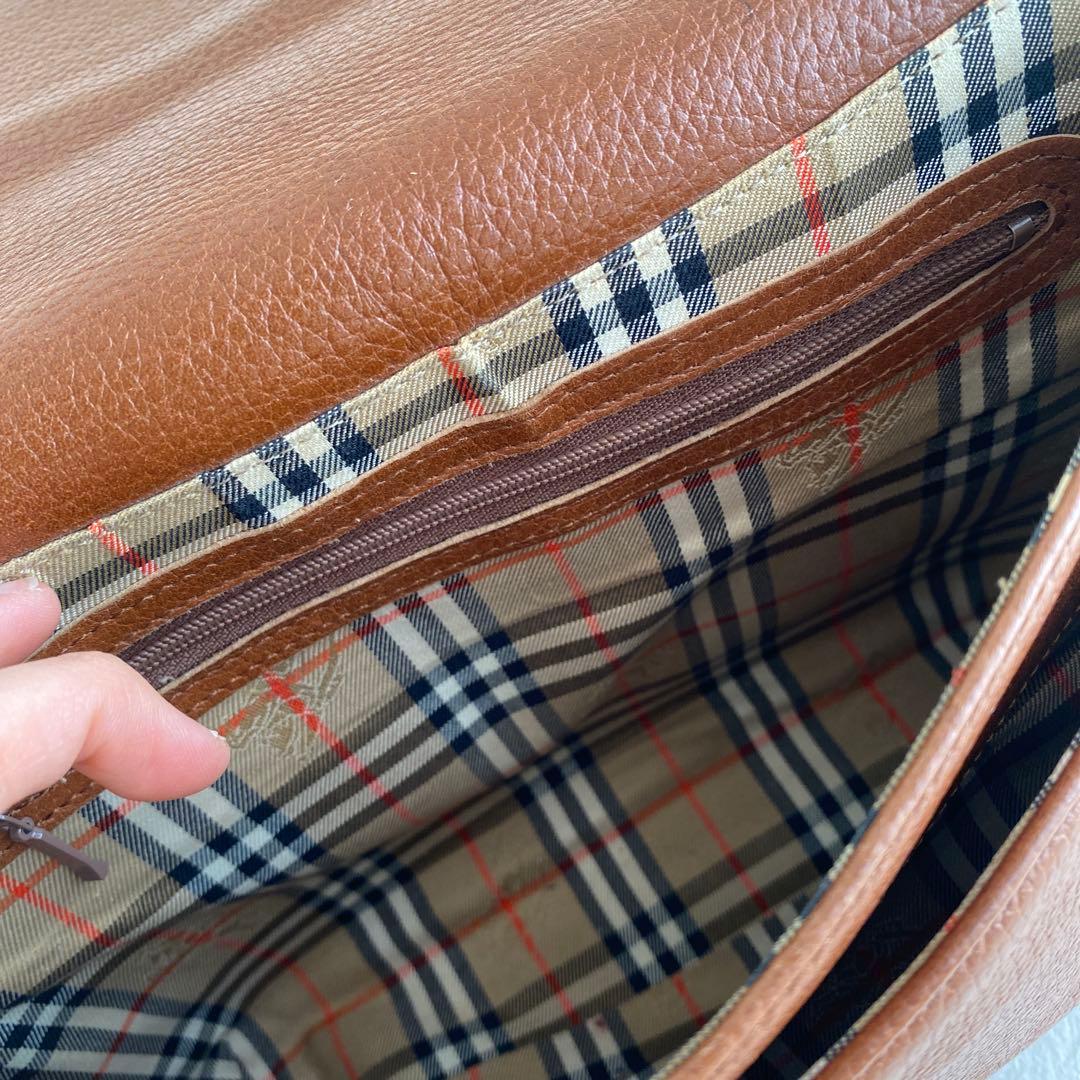 Burberrys バーバリー 本革ショルダーバッグ ポシェット キャメル 茶色