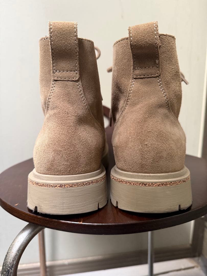 【26.0cm】ビルケンシュトック　スウェード　ブーツ　ベージュ