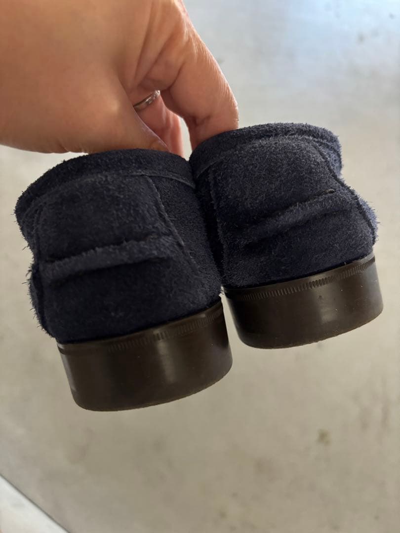 shishikui HARUTA ネイビー スエード ローファー - 靴最 安値 価格