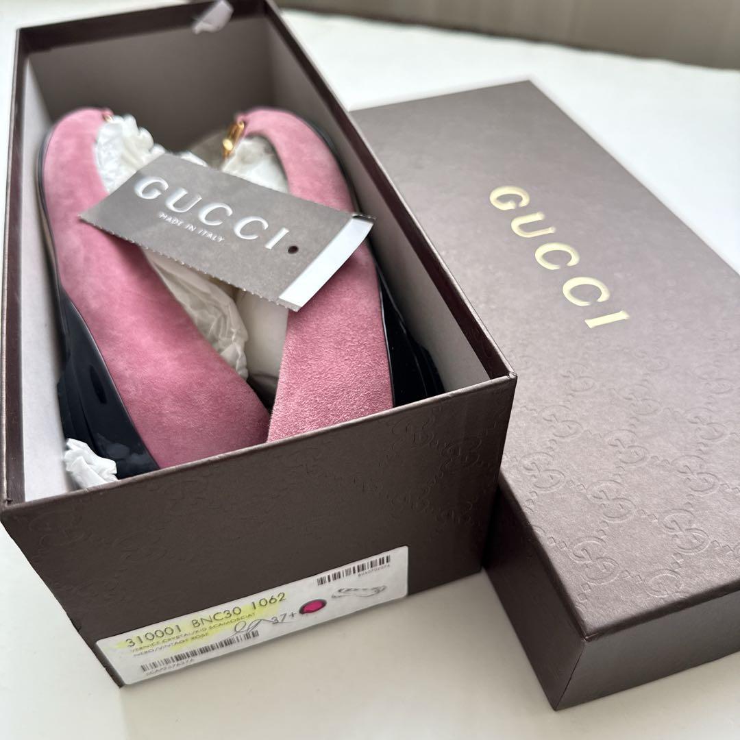 断捨離セーラームーン様専用※【美品】GUCCI ピンク バレエシューズ