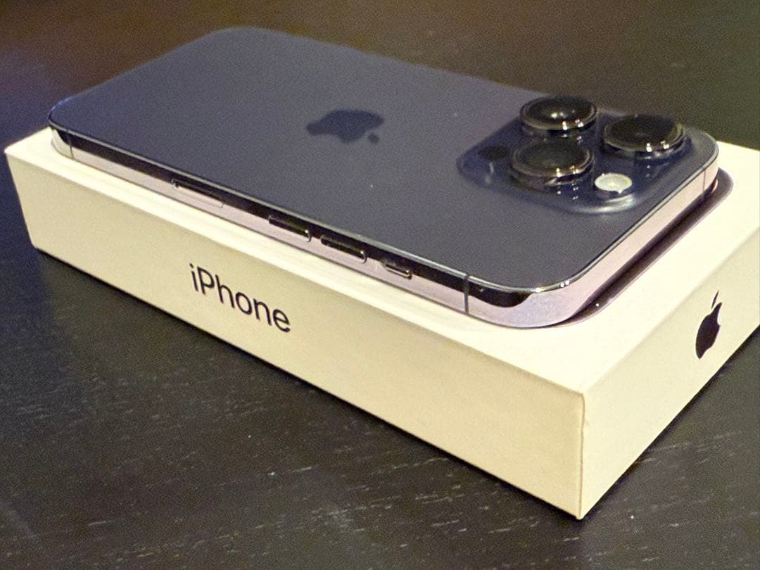 美品】iPhone 14 Pro ディープパープル 128GB 箱付き