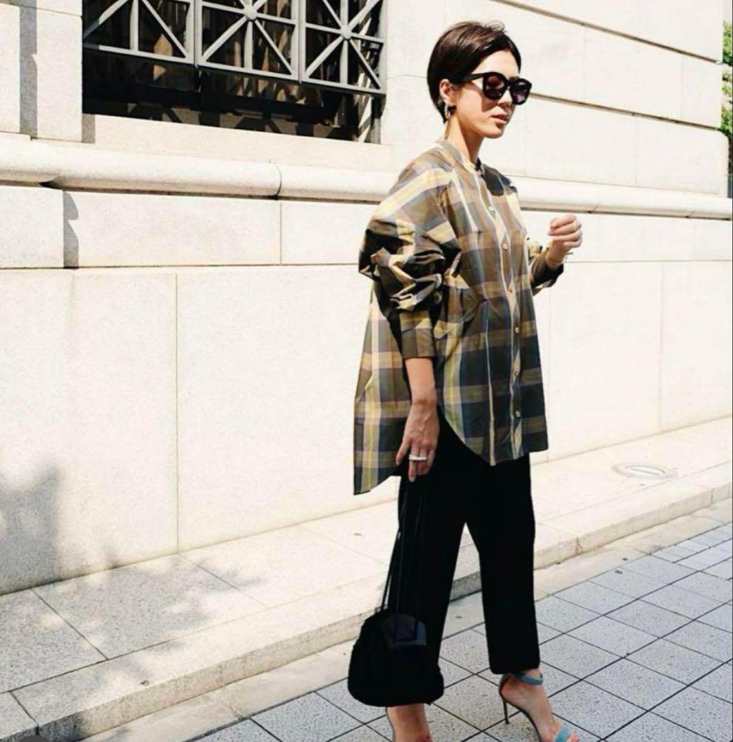 MACHATTマチャットスタンドカラーオーバーチェックシャツの通販はau