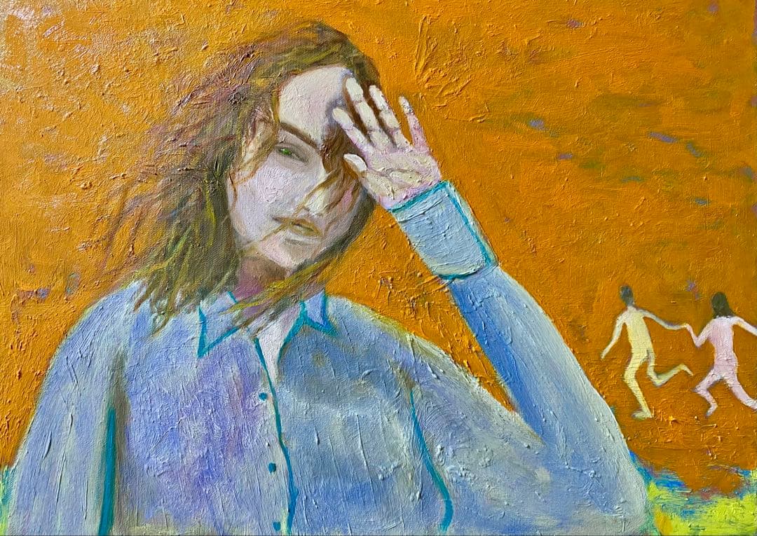 白昼夢 P8 油彩画 人物画 oil painting art