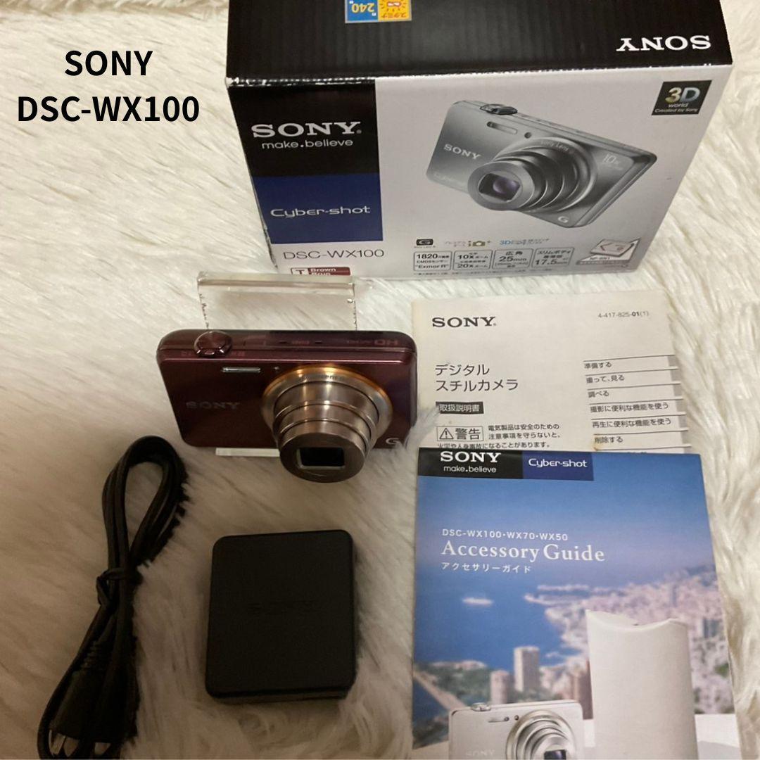 【簡易動作確認済】SONY Cyber-shot DSC-WX100　ブラウン Amazon | SONY Cyber-Shot(サイバーショット) WX100 (1820万/光学x10