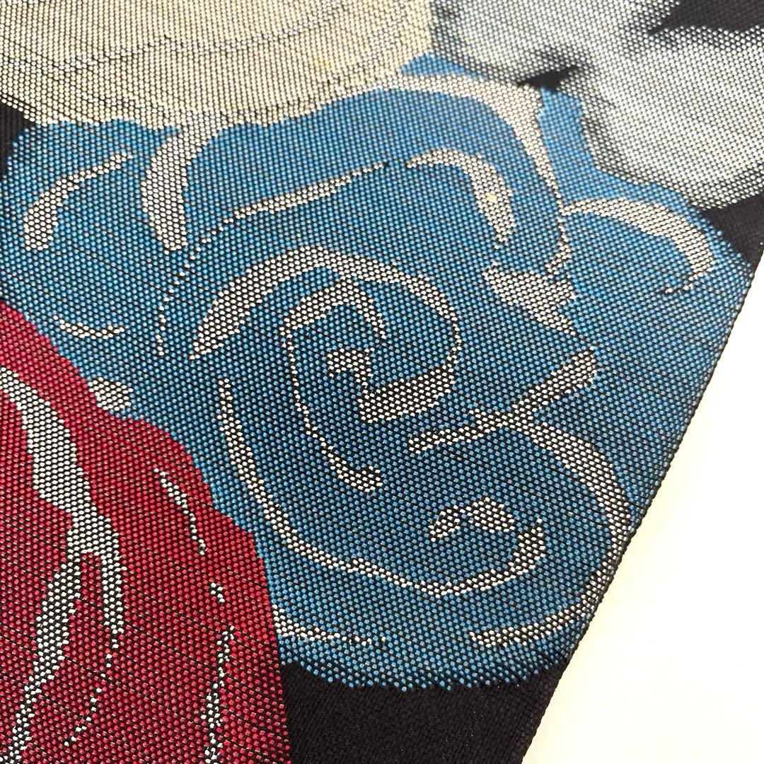 着物と帯 時流】N25566s◇正絹 八寸名古屋帯◇黒色 バラ 美品 - メルカリ