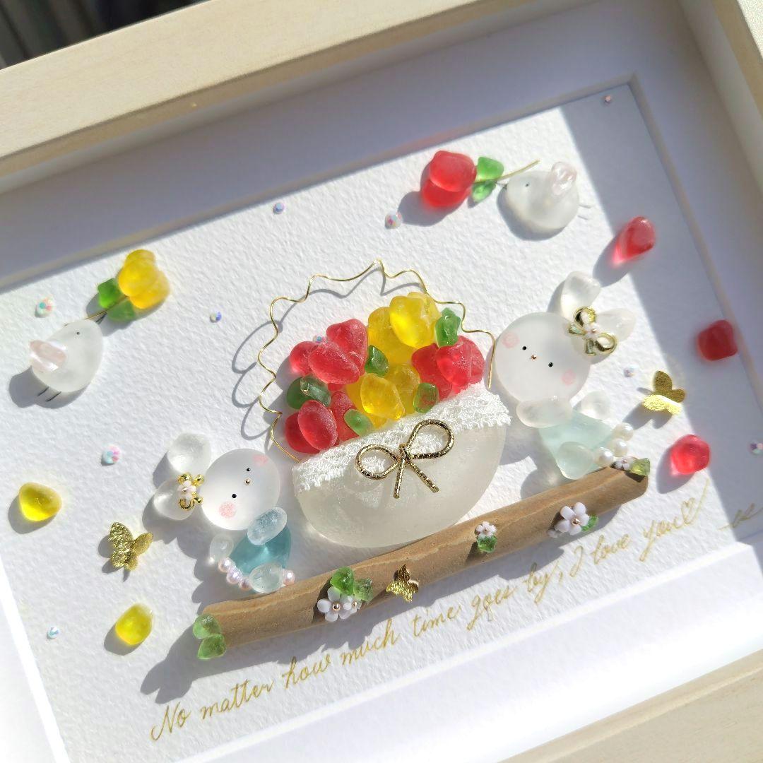 シーグラスアート『 春のこもれび 』 シーグラスアート 「春の訪れ」 - メルカリ