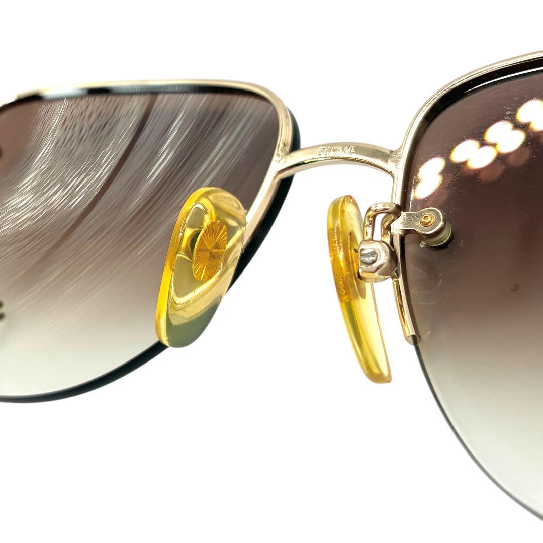 良品】Chloe クロエ ティアドロップ ハート ラインストーン サングラス