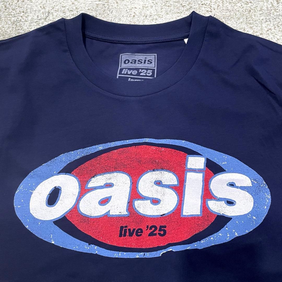 新品】 Oasis オアシス Tシャツ Logo Navy ネイビー L - メルカリ
