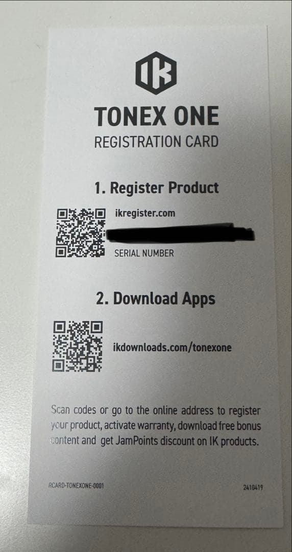 IK Multimedia TONEX One 室内使用のみ/ライセンス解除済 - メルカリ