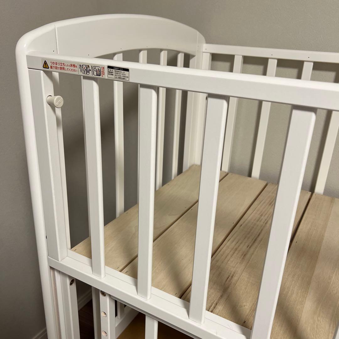カトージ katoji ハイポジション ミニベビーベッド ホワイト