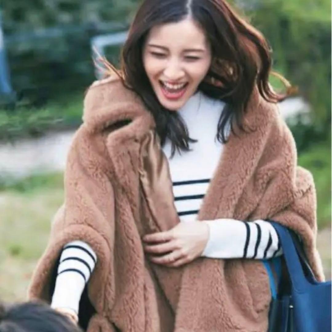 MaxMara マックスマーラ テディ ケープコート キャメル フリー ミトン