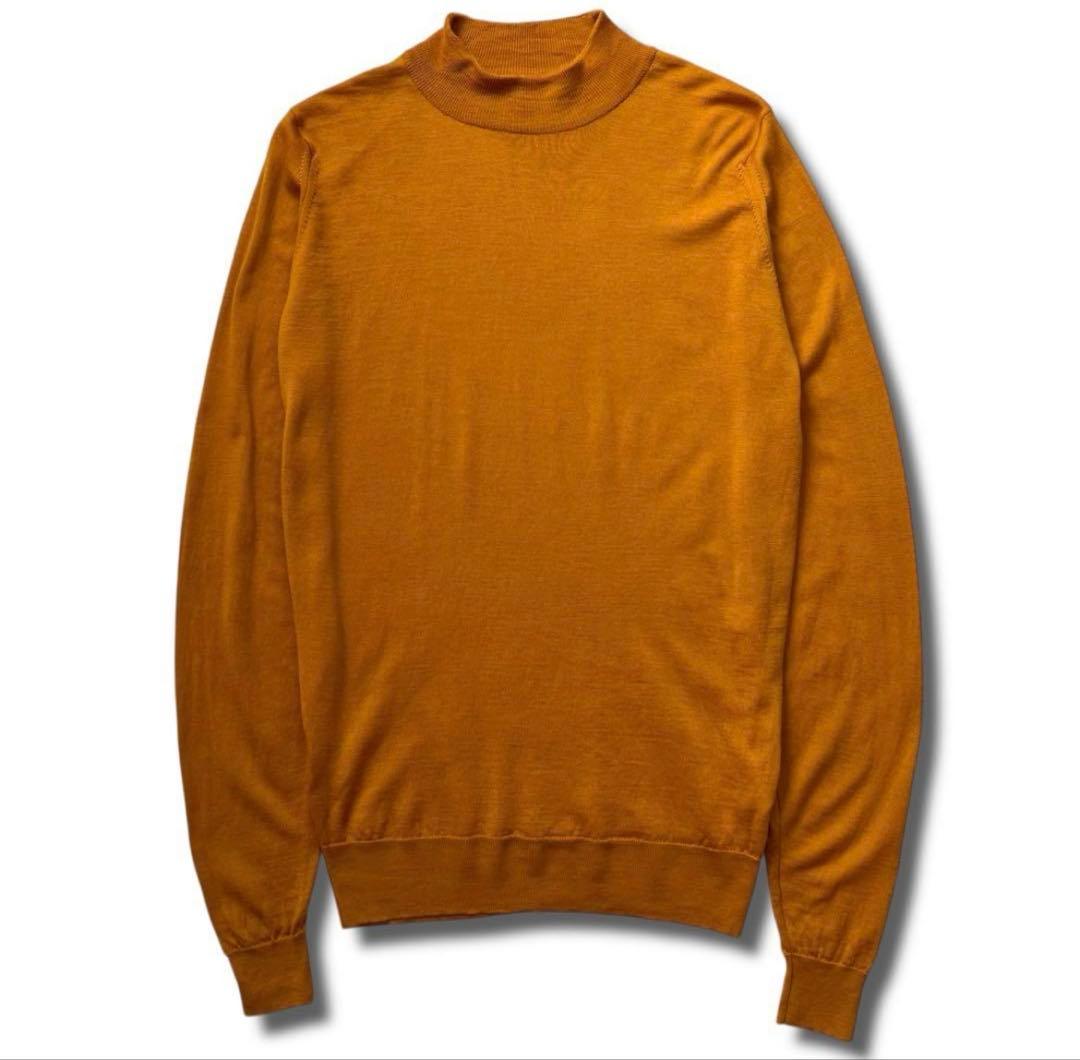 美品 JOHN SMEDLEY 30G モックネック ニット ウール セーター JOHN SMEDLEY（ジョンスメドレー） セーター ニット モックネック長袖