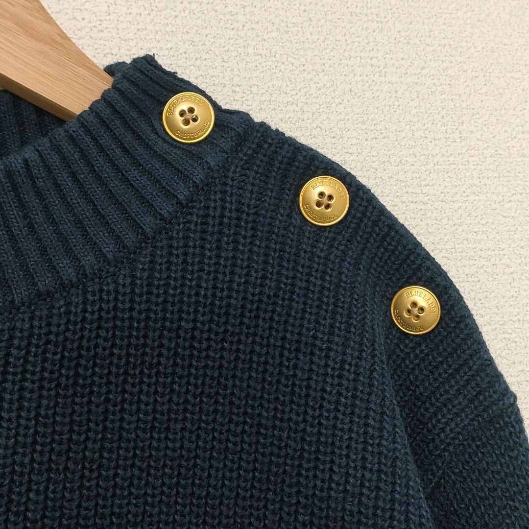 ブルーレーベルクレストブリッジ モックネックニットワンピース