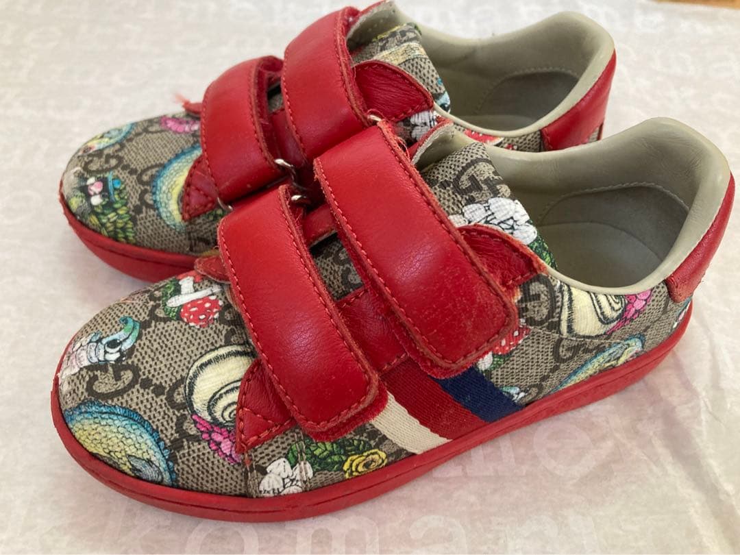 GUCCI グッチ x ヒグチユウコ　スニーカー　16.5cm キッズ レッド