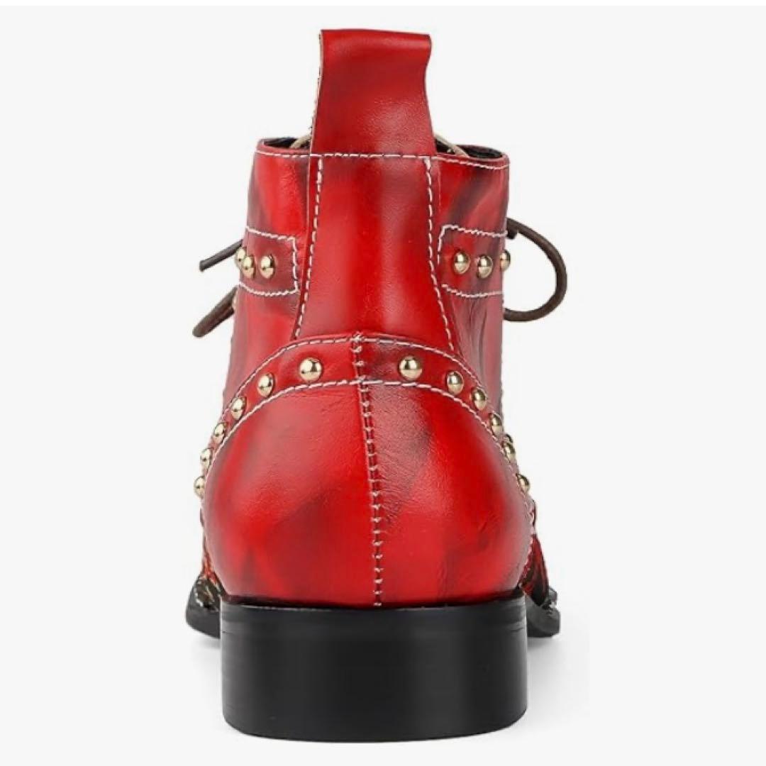 Rui Landedメンズ アンクルブーツ メタルトゥ 刺繍付き 26.5cm