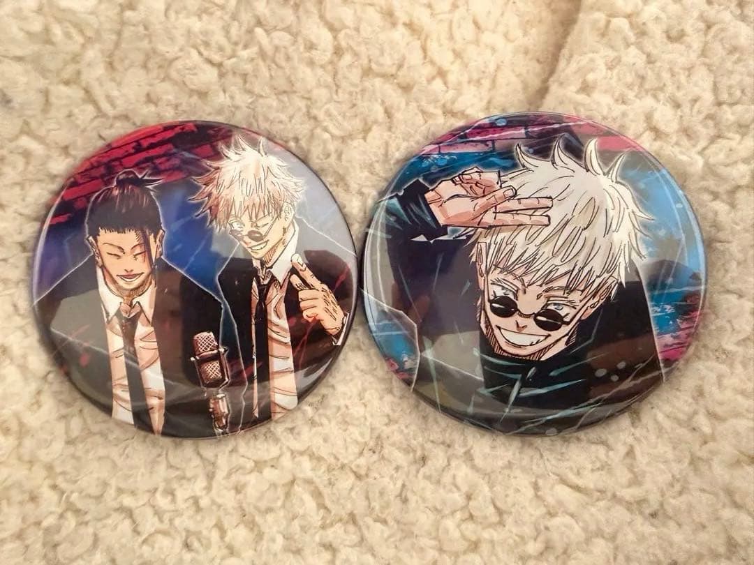 呪術廻戦 五条悟／五条悟＆夏油傑 缶バッジ 2点セット - メルカリ