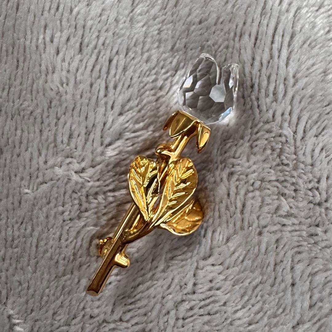 箱・証明書付】SWAROVSKI ブローチ3点セット クリスタル ゴールド