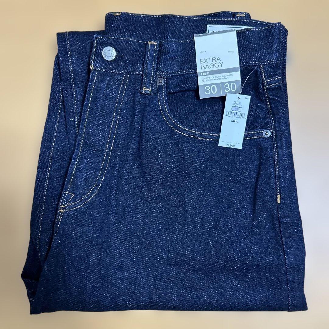 GAP スーパーバギーデニム 30W 30L ダークリンス エクストラバギー