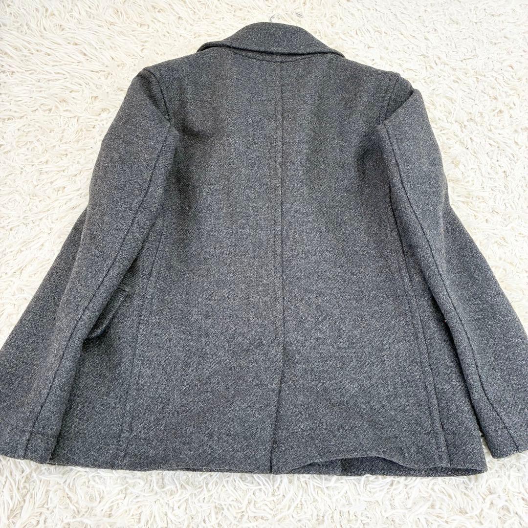 MHL. ウール Pコート 裏地チェック グレー マーガレットハウエル 2