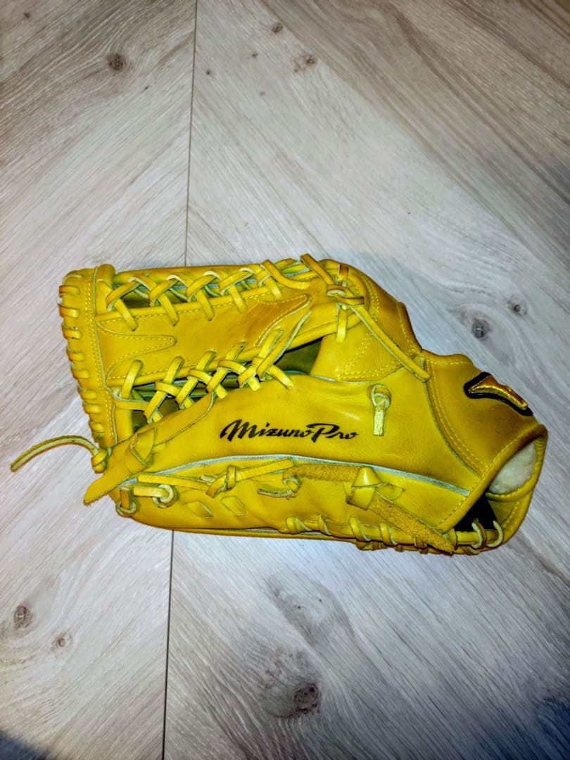 MizunoPro 軟式グローブ イエロー 軟式用【ミズノプロ】CRAFTED Edition【ヌートバー型／サイズ18N