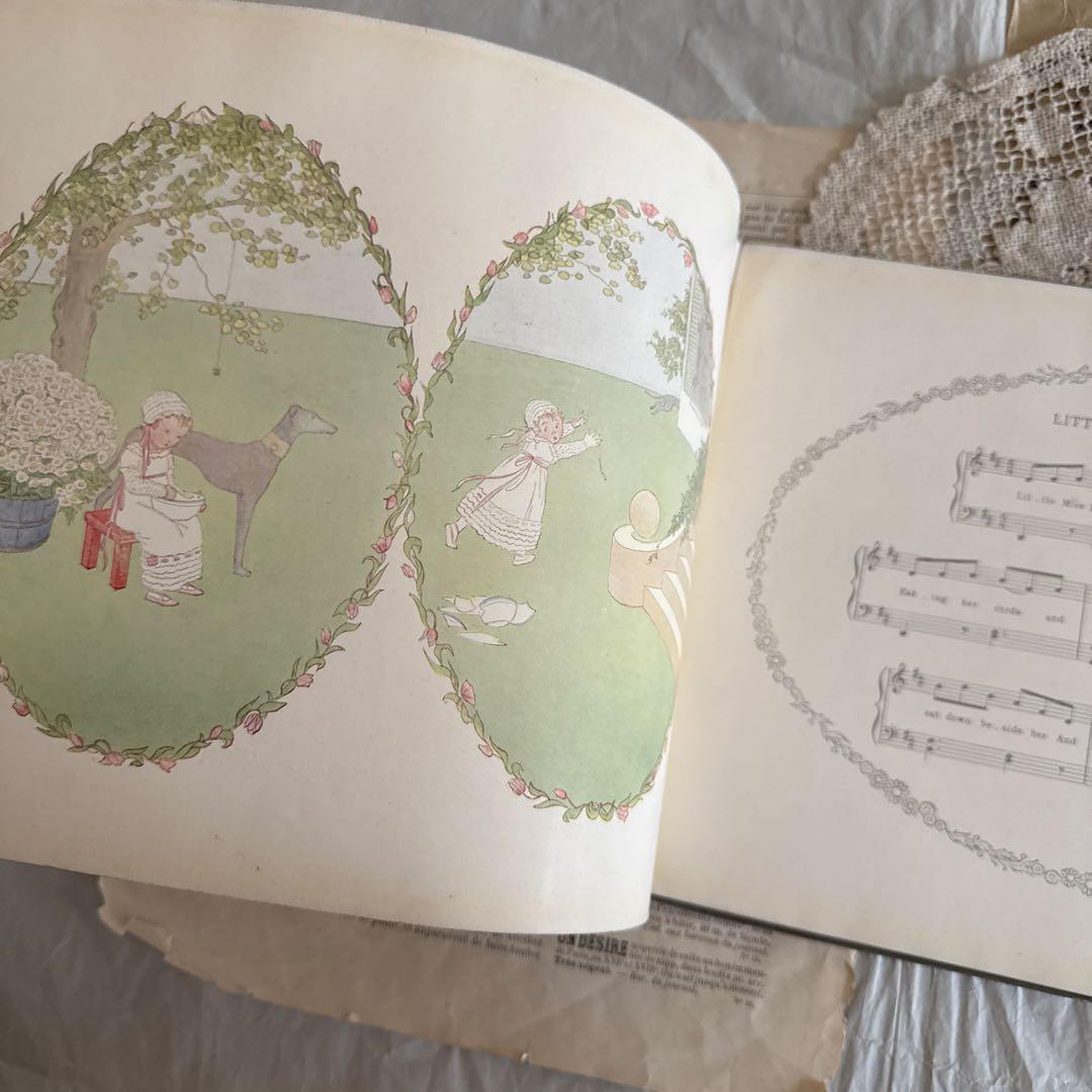 1911年アンティーク美しい絵本フランス語 洋書ジャンクジャーナル古書