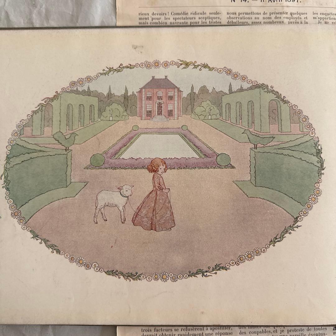 1911年アンティーク美しい絵本フランス語 洋書ジャンクジャーナル古書