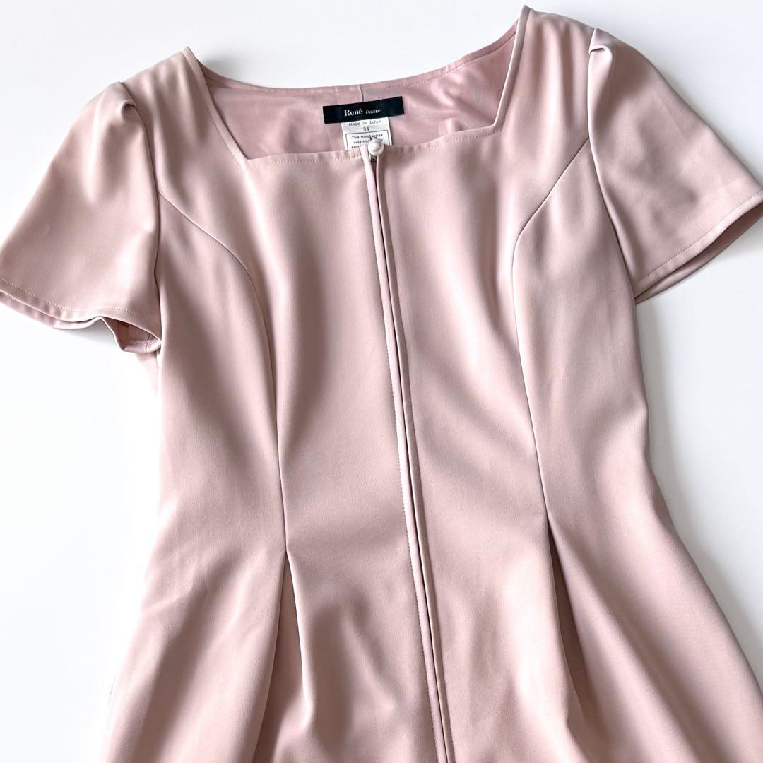 近年モデル Rene ルネ リリィベル 半袖ワンピース フロントジップ