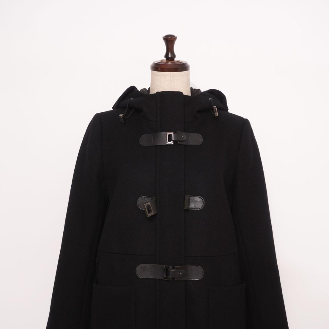 ポールスミスブラック ウール100％ ダッフルコート 黒 サイズ38*LD844