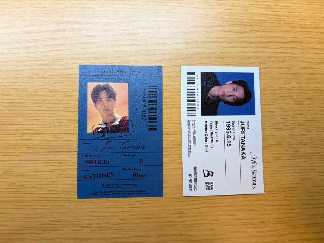 MILE SixTONES -Best Tracks- 田中樹 IDカード - メルカリ