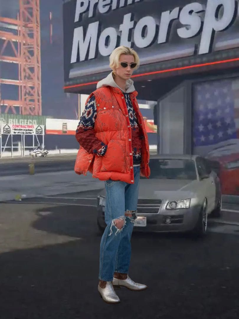 MASU ポップコーンシャツ 46 ネイビー/赤/白 - メルカリ