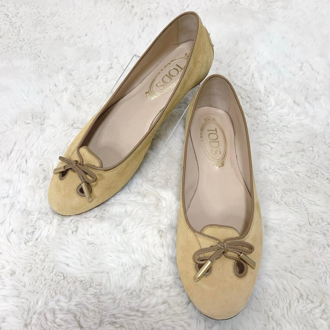 TOD'Sトッズ ドライビングシューズ フラットシューズ パンプス リボン